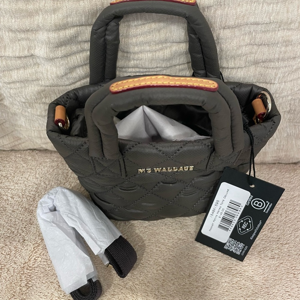 MZ Wallace Quilted Charcoal Tote